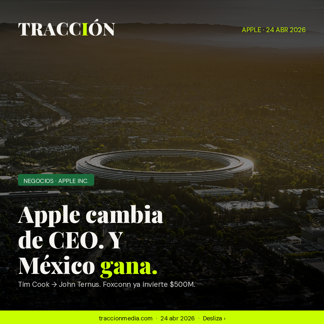 Apple cambia de CEO por primera vez en 15 años: Tim Cook se va, John Ternus toma — y México está en el centro de la jugada