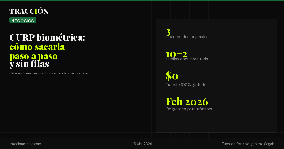 CURP biométrica: cómo sacarla paso a paso (y los 7 errores que hacen que te regresen)