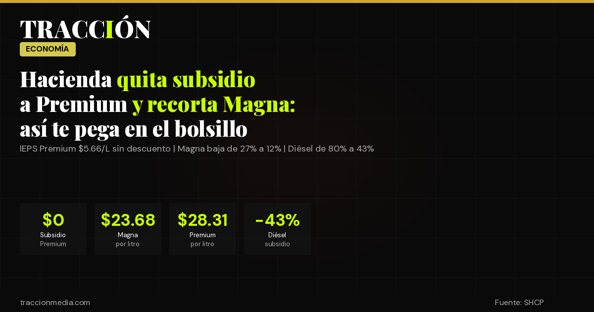 Hacienda quita subsidio a Premium y recorta Magna: así te pega en el bolsillo