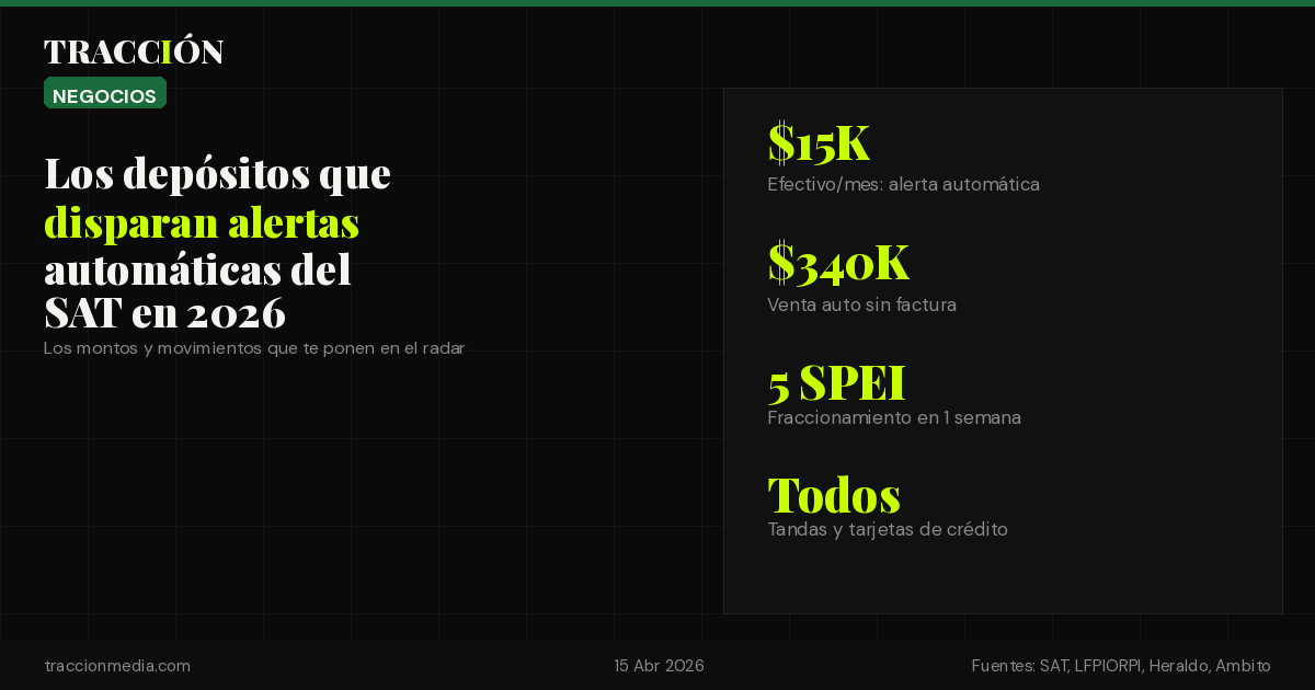 Si depositas más de $15,000 en efectivo al mes, el SAT lo sabe: los 7 movimientos que prenden alertas