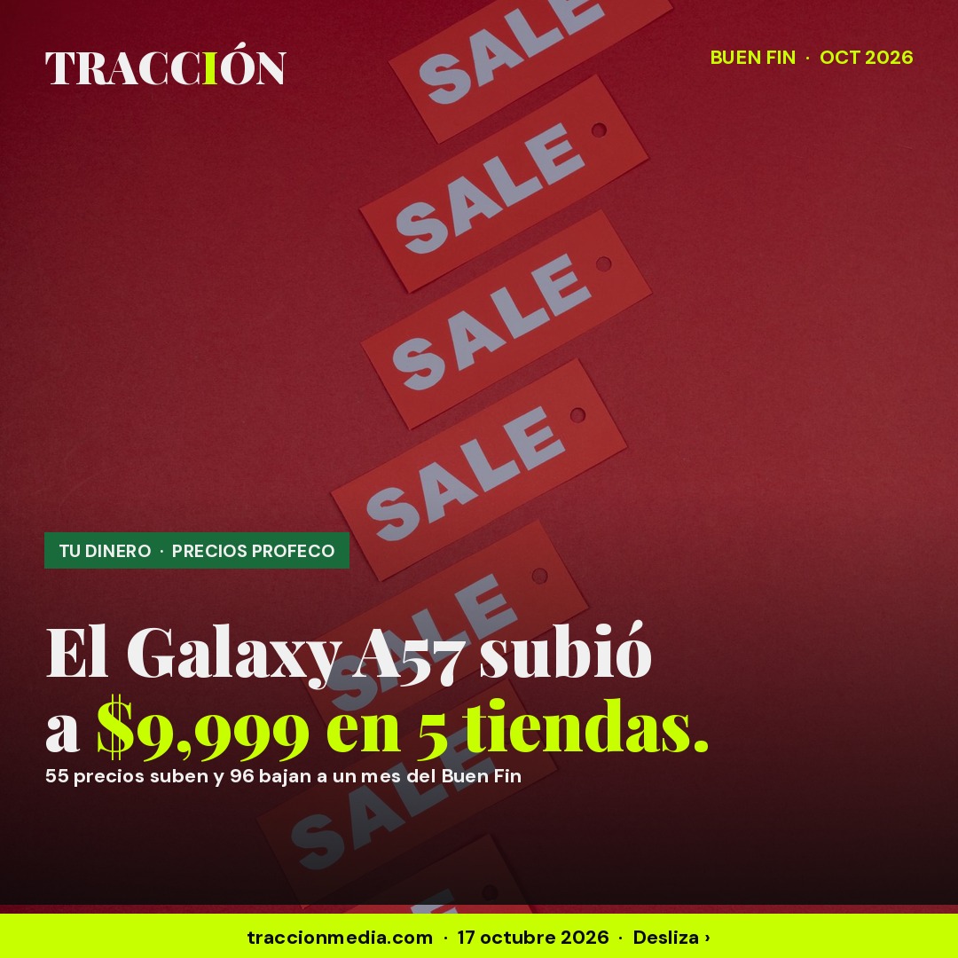 El Galaxy A57 subió a $9,999 en cinco tiendas a un mes del Buen Fin 2026