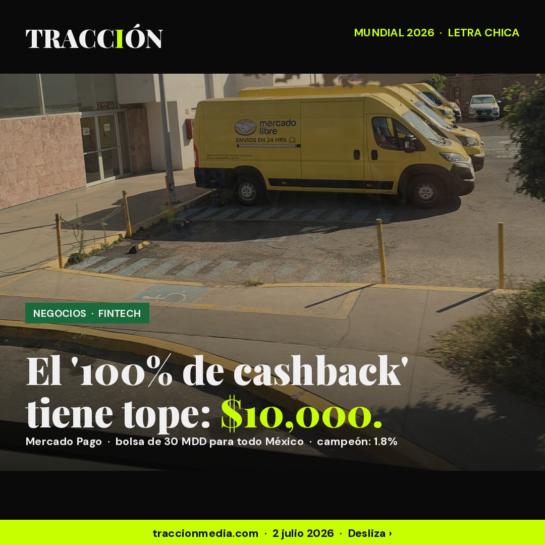 El '100% de cashback' de Mercado Pago tiene tope de $10,000 y una bolsa que alcanza para 52,000 usuarios