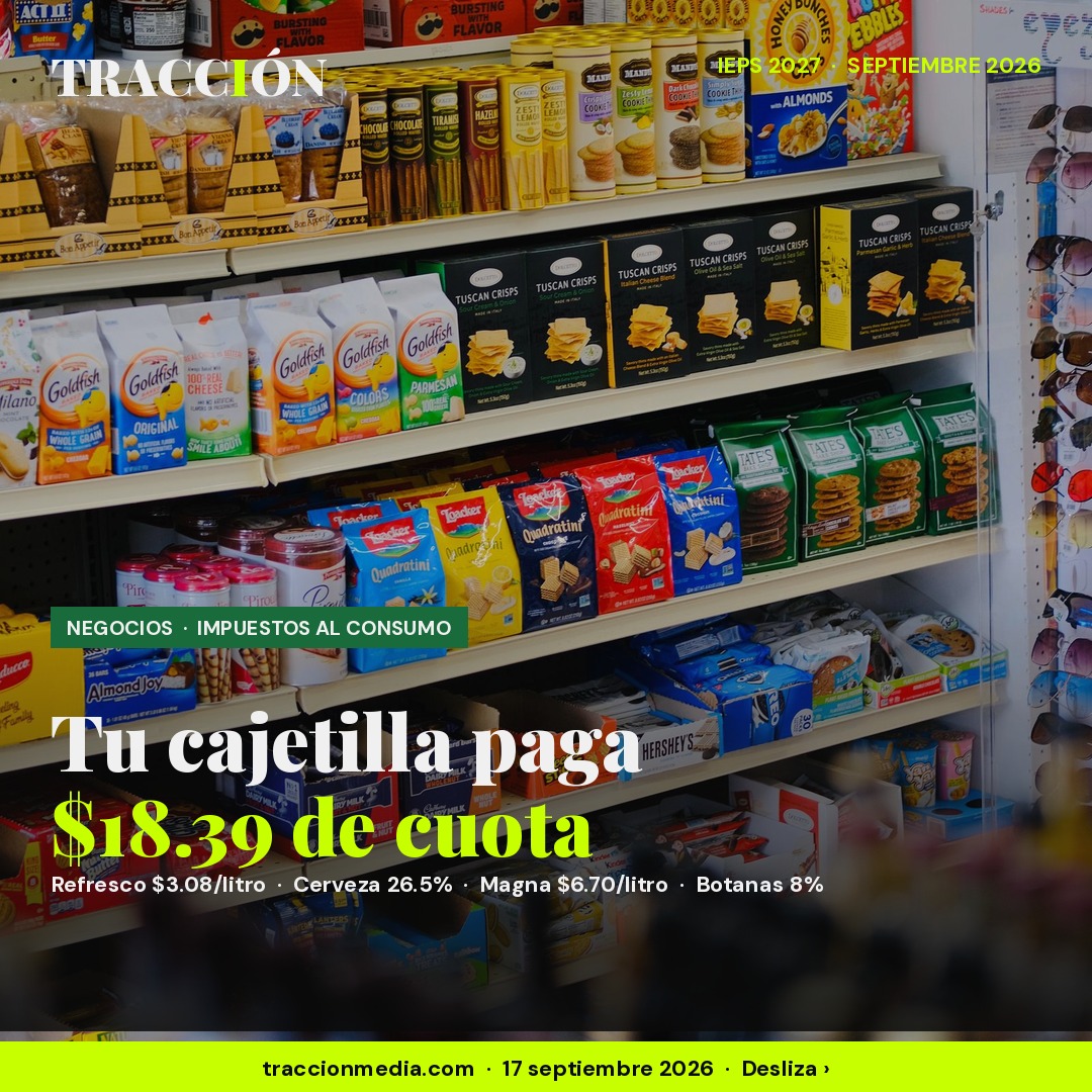 IEPS 2027: tu cajetilla pagará $1.36 más de cuota y el refresco, la cerveza y la gasolina se quedan igual: la tabla producto por producto