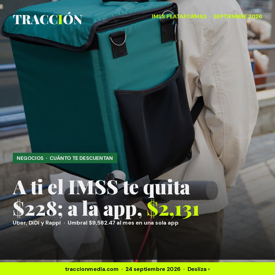 IMSS 2026 en Uber, DiDi y Rappi: a ti te descuentan $228 al mes y la app paga $2,131 — 9.4 veces más