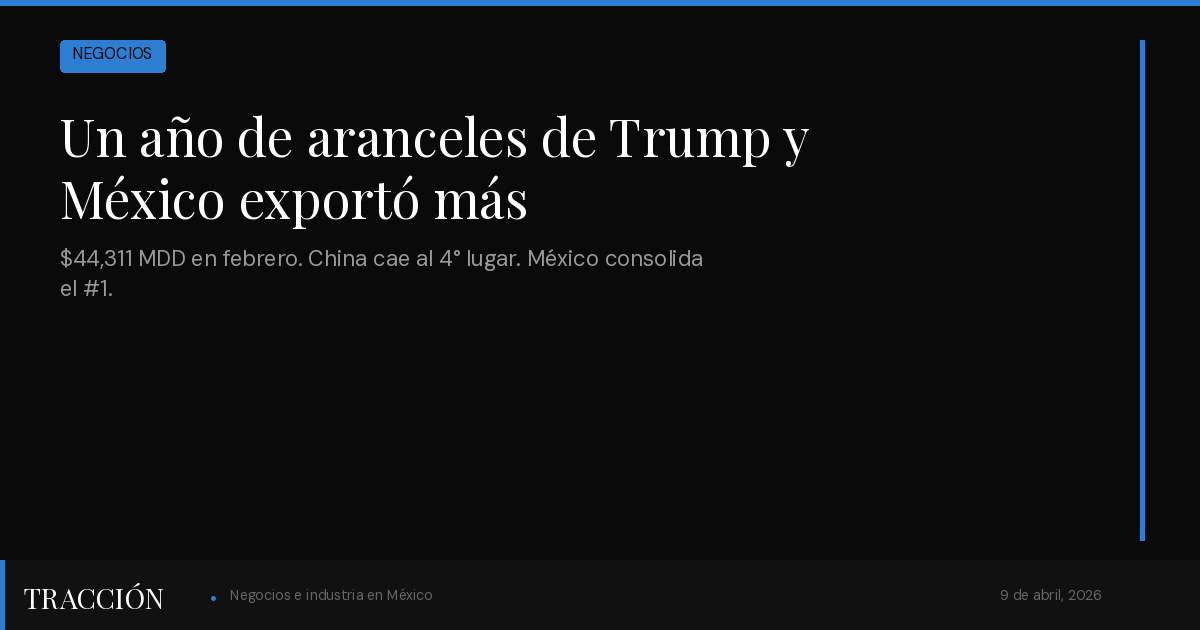 Un año de aranceles de Trump y México no solo sobrevivió > exportó más que nunca