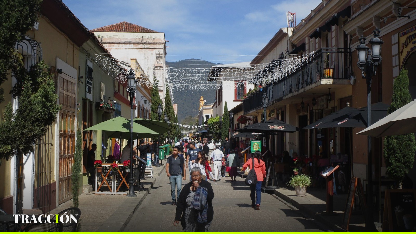 Calle del centro de San Cristóbal de las Casas, Chiapas, el municipio que más remesas recibió en el primer semestre de 2026