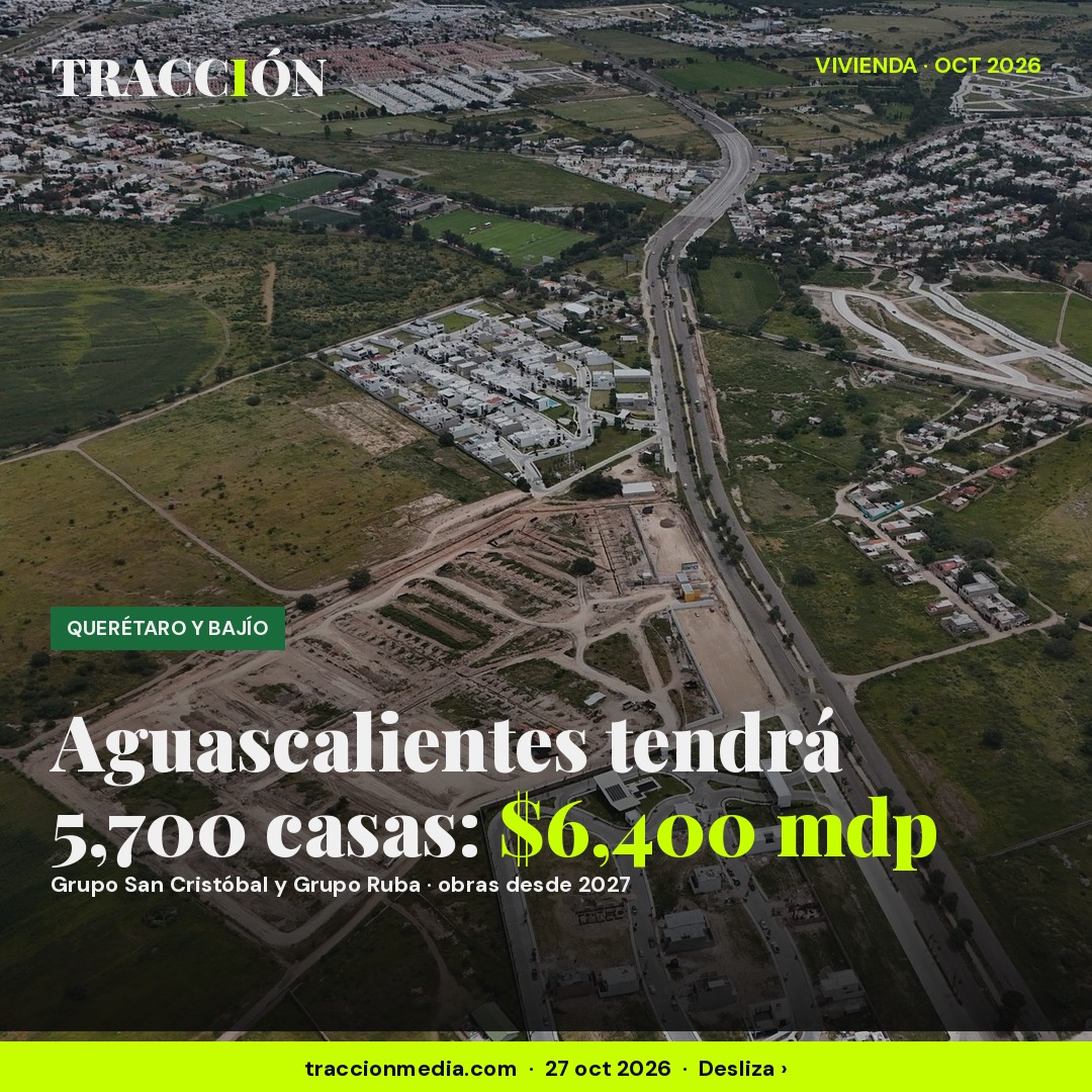 Ruba y San Cristóbal invertirán 6,400 mdp en 5,700 viviendas en Aguascalientes