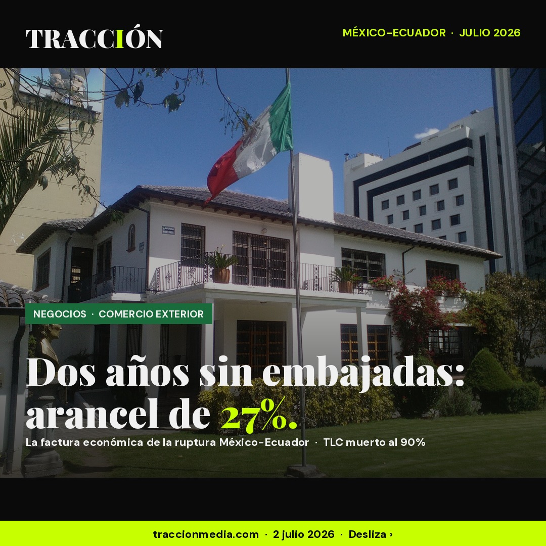 Dos años sin embajadas, un arancel de 27% y un TLC muerto: la factura México-Ecuador detrás del partido