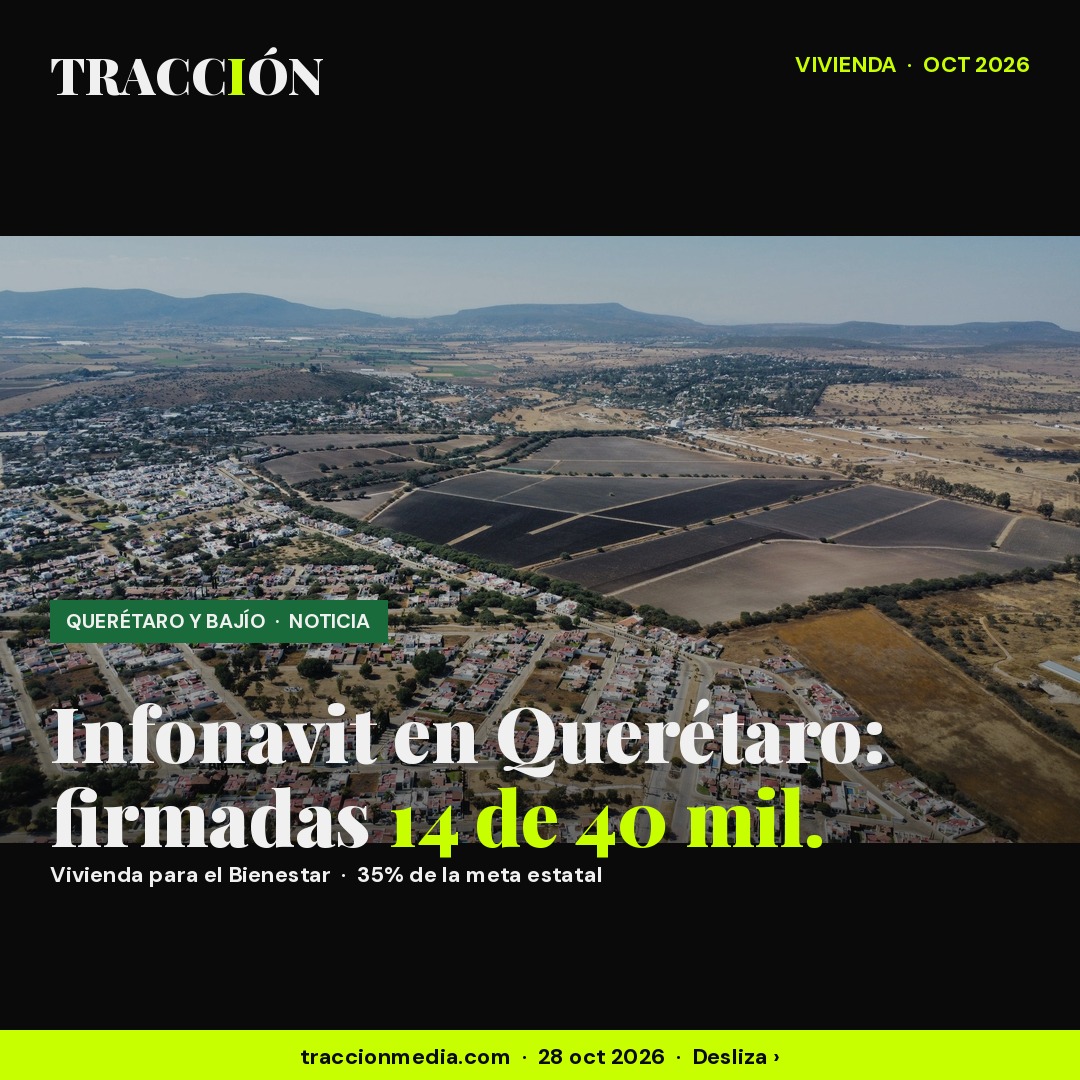 Vivienda para el Bienestar en Querétaro: Infonavit firma 14 mil de 40 mil